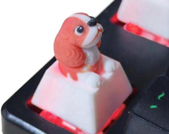 Handmade Resin Puppy Artisan Keycap – Anime Dog ESC Key