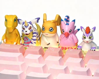 Digimon Agumon Artisan Keycap, Handmade Custom Resin Escape Keycap, Unique Cool Gaming Gift for Anime Mechanical Keyboard