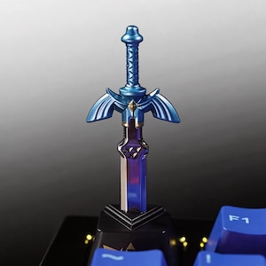 Zelda Master Sword Artisan Keycap - Metal Escape Keycap, Custom Gaming Keycap for Mechanical Keyboards