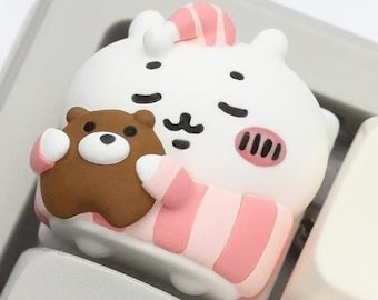 Porte-clé artisanal Chiikawa - Porte-clé ESC en résine mignon fait main, cadeau drôle de porte-clé Anime personnalisé