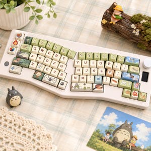 Ghibli Keycaps PBT Keycap Set Cute Anime Keycaps Full Keyboard Keycaps Custom Keyboard Caps image 4