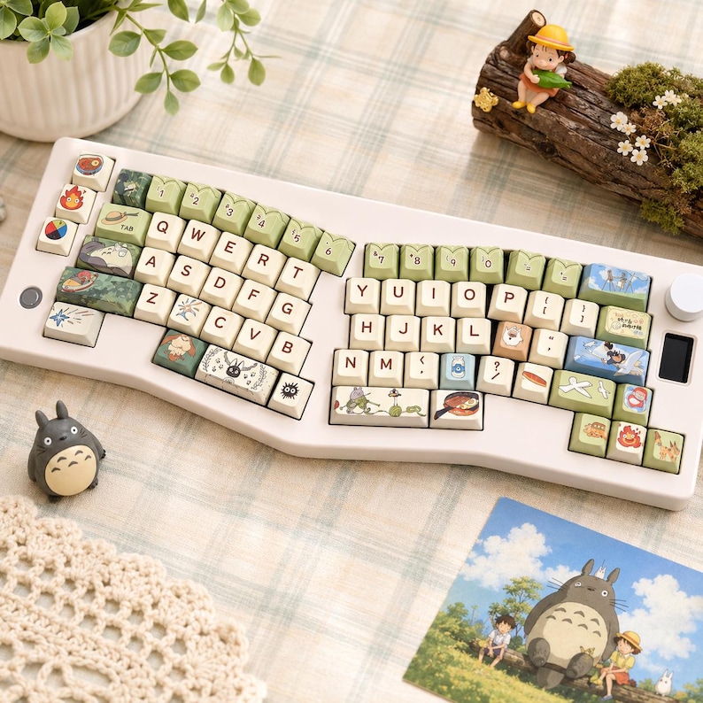 Ghibli Keycaps PBT Keycap Set Cute Anime Keycaps Full Keyboard Keycaps Custom Keyboard Caps image 4