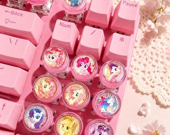 Princess Cadance Keycap Set Little Pony Keycap Artisan Keycap Cute Anime Keycaps Cartoon Fairytale Gaming Keycaps