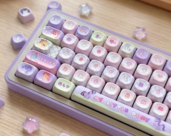 Princess Cadance Keycap Set Little Pony Keycaps PBT Anime Keycap Set Cute Cartoon Fairytale Custom Gaming Keycaps