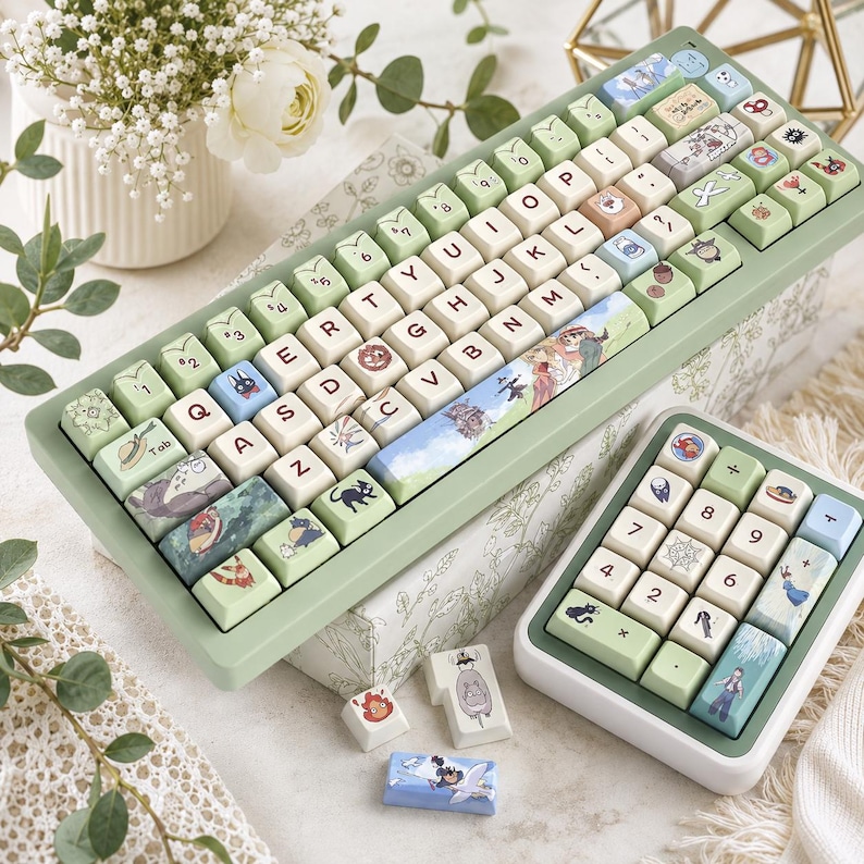 Ghibli Keycaps PBT Keycap Set Cute Anime Keycaps Full Keyboard Keycaps Custom Keyboard Caps image 10