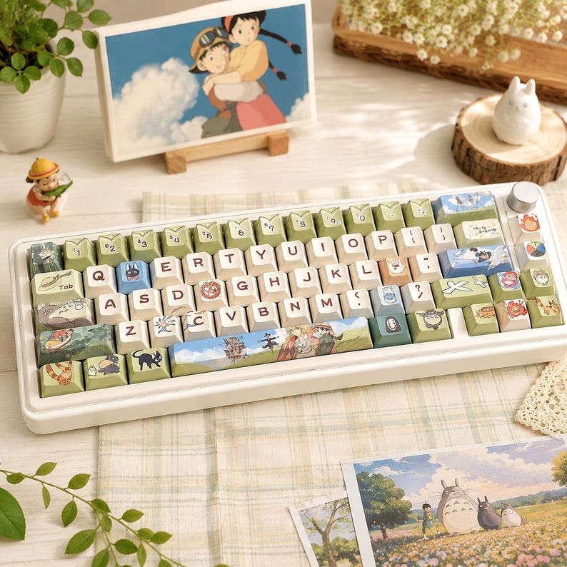 Ghibli Keycaps PBT Keycap Set Cute Anime Keycaps Full Keyboard Keycaps Custom Keyboard Caps image 7