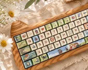 Ghibli-Tastenkappen, PBT-Tastenkappenset, niedliche Anime-Tastenkappen, komplette Tastaturkappen, individuelle Tastaturkappen