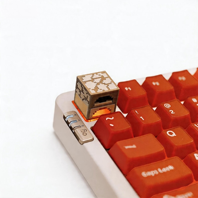 Custom Minecraft Keys Minecraft Inspired Artisan Keycap, Pixel Block Keycap, Custom Gaming ...