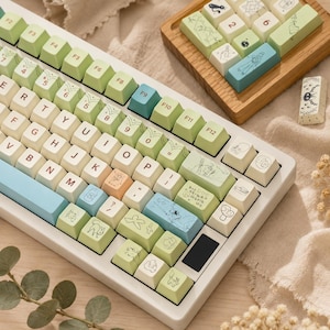 Ghibli Keycaps PBT Keycap Set Cute Anime Keycaps Full Keyboard Keycaps Custom Keyboard Caps image 17