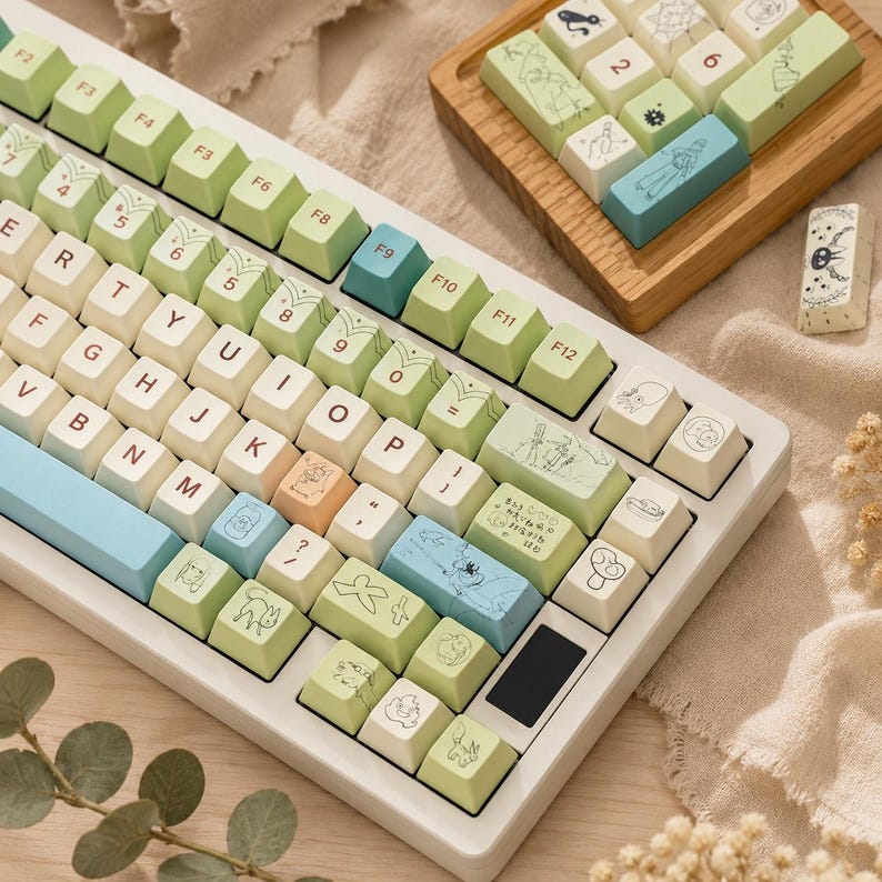 Ghibli Keycaps PBT Keycap Set Cute Anime Keycaps Full Keyboard Keycaps Custom Keyboard Caps image 17