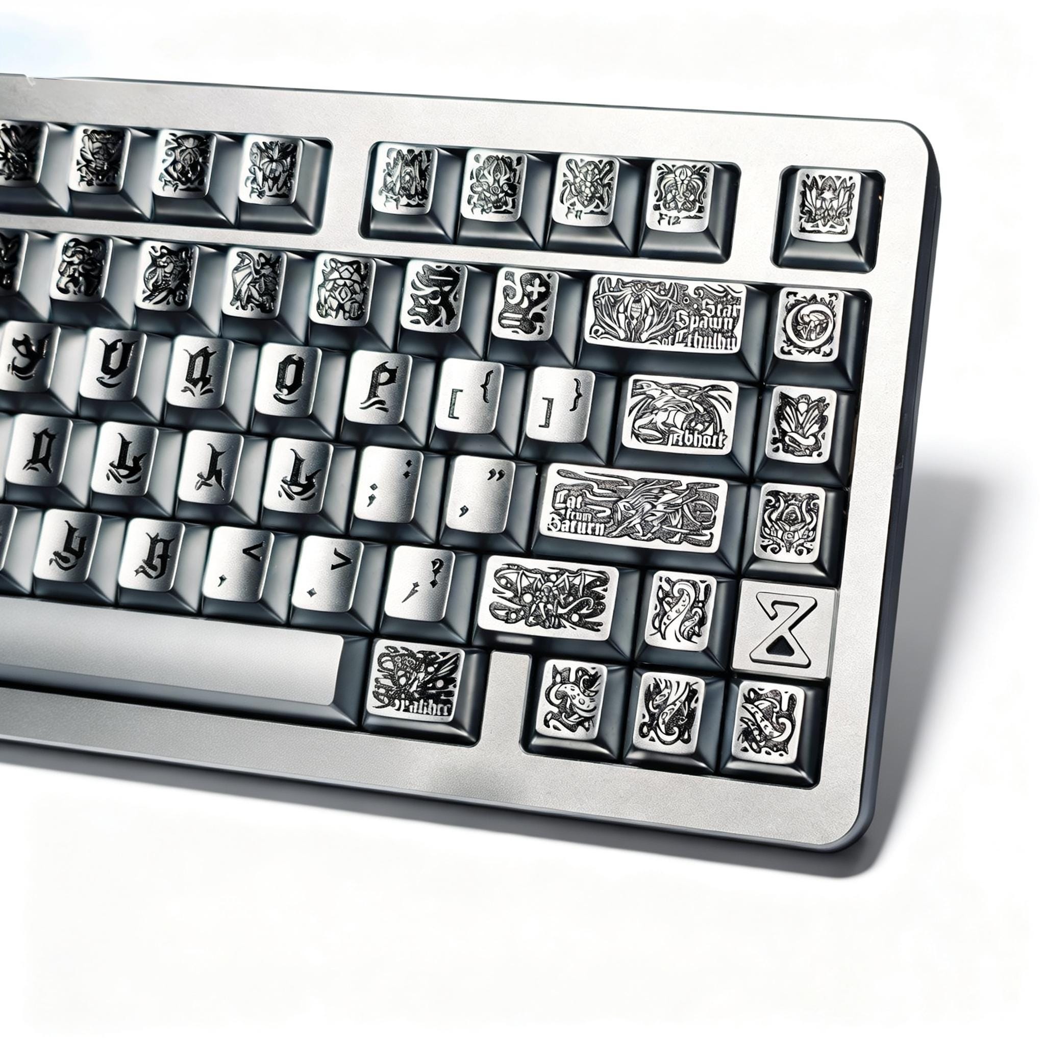 Goth Key Cap Set Cthulhu Old God Keycap Set Gothic PBT Full Keycap Set Retro Themed ...