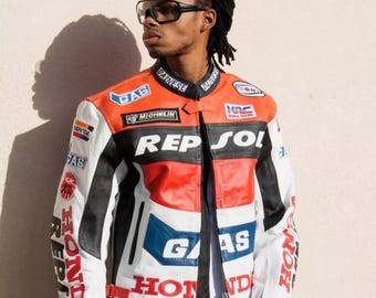 Repsol Honda Racing Leather Jacket | Motogp Style Motorcycle Gear