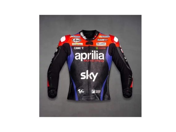 Mens Black Aprilia Cowhide Leather Motorcycle Riding Jacket Motorbike Racing Biker Jacket