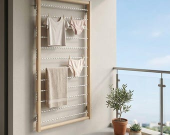 Droogrek voor wandmontage, washanger, ruimtebesparende opberger