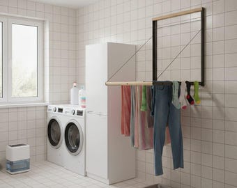 Droogrek voor wandmontage, washanger, ruimtebesparende opberger
