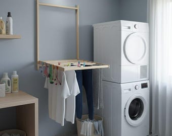 The Wall Mount Drying Rack, Laundry Clothes Hanger, Space Saving Organizer