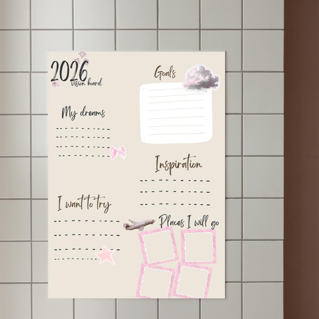2026 Vision Board Printable - Etsy