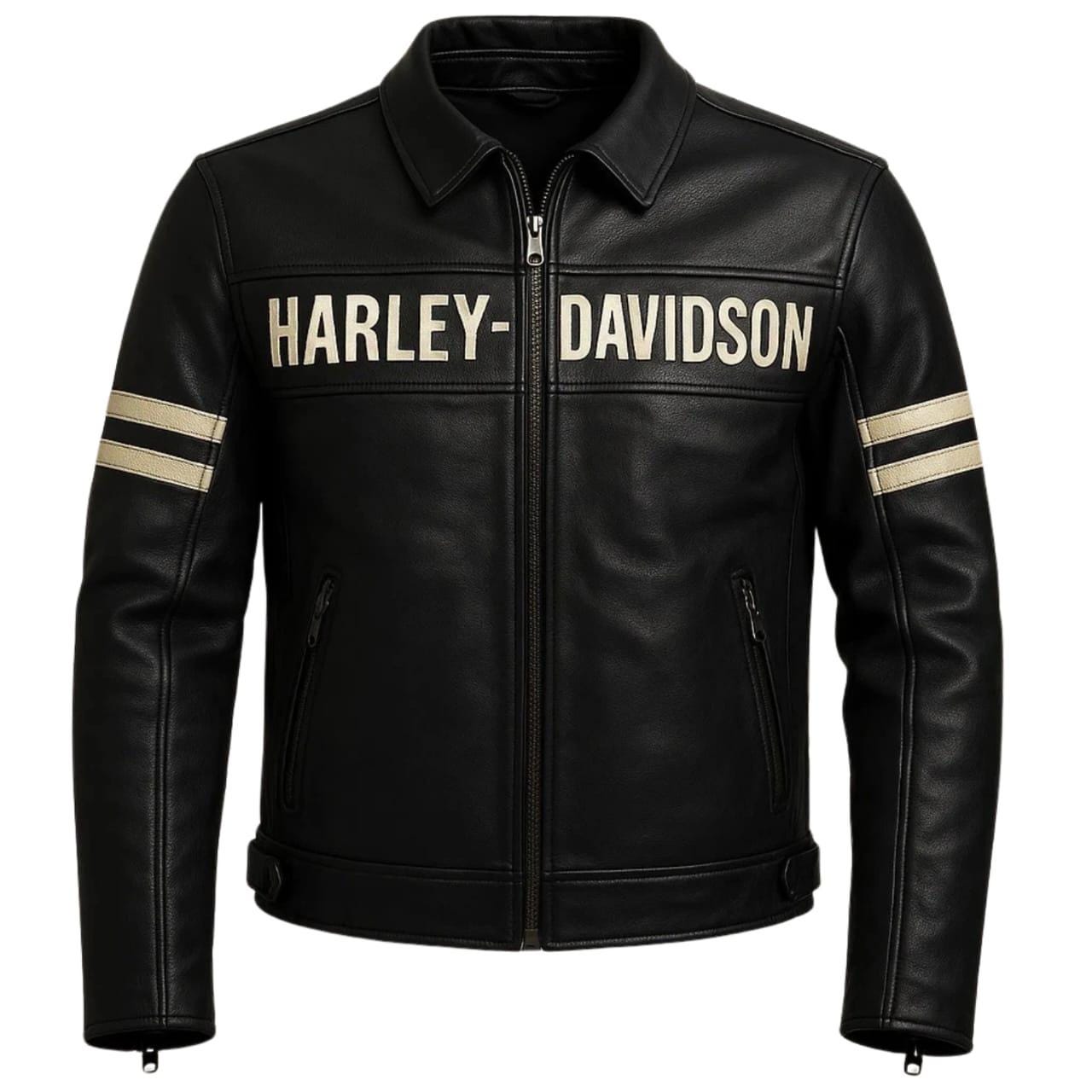 Harley Davidson White Leather Jacket - Etsy