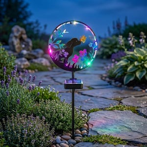 Solar Katze & Hund Gartenstecker Lichter, Farbe Silhouette Tier Yard Decor, LED Blumenausschnitt Solar Pathway Lichter, Rasenblumenverzierung im Freien