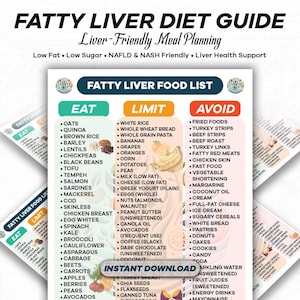 Fatty Liver Food List, NAFLD NASH Diet Guide (PDF Download)