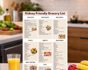 Kidney Friendly Grocery List | Renal Diet Food Guide (PDF Download)