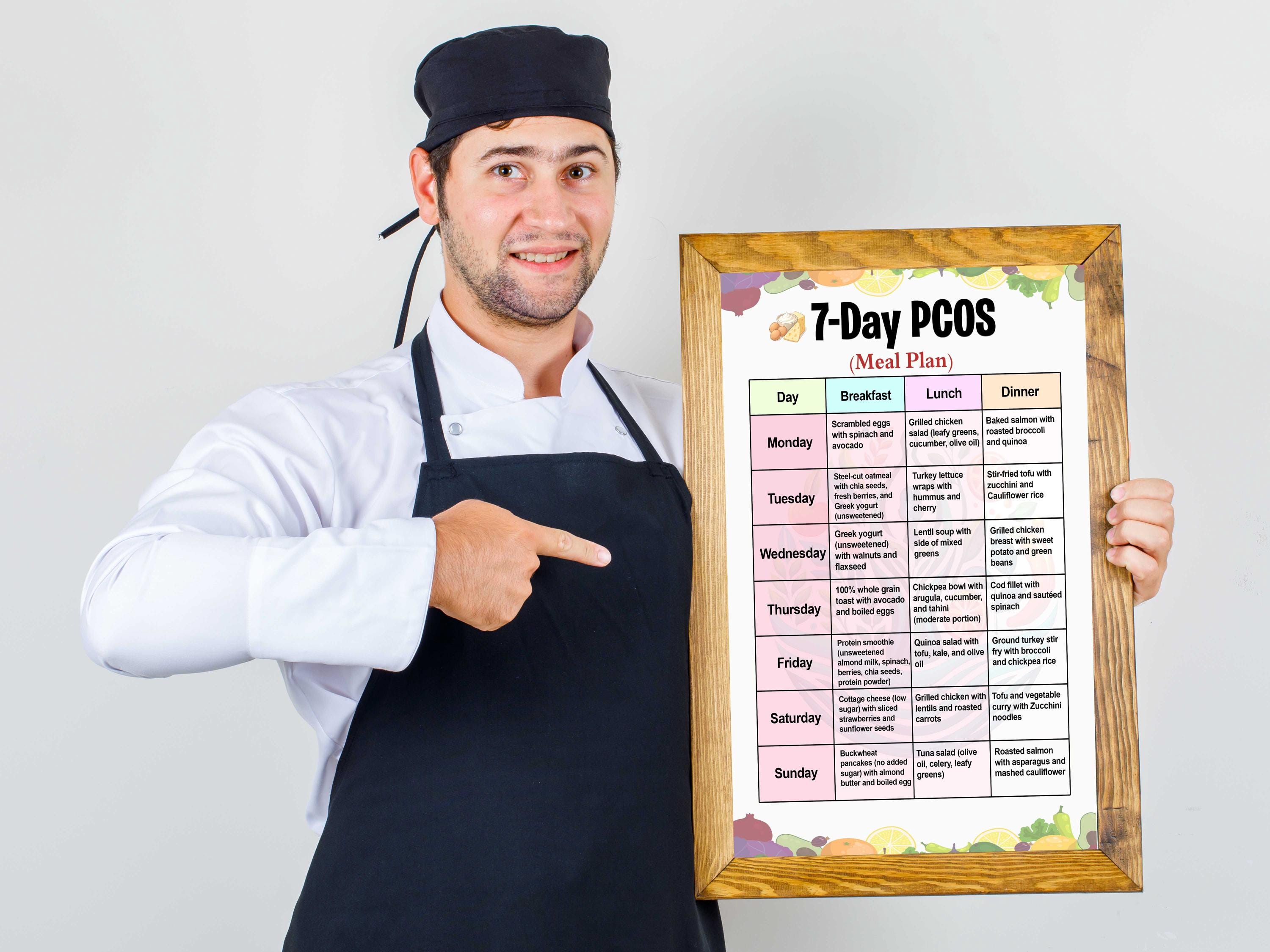PCOS Meal Plan Printable, 7-day Hormone Balance Diet for Women, Anti ...