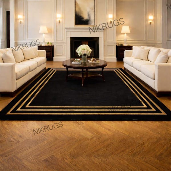 Deco Border Rugs Art Deco Border Rug - Etsy UK