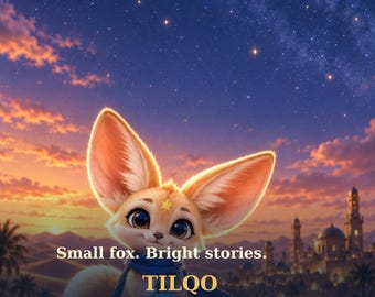TILQO Printable Wall Art Set | 6 Cute Fennec Fox Prints | Nursery & Kids Room Decor | Positive Quote Posters | Digital Download