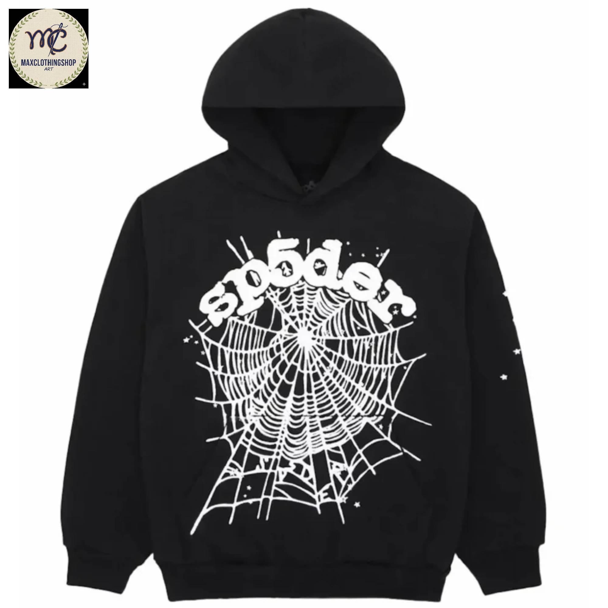 Sp5der Hoodie ブラック蜘蛛の巣グラフィックパーカー Sサイズ il_fullxfull.7470094479_rbkf.jpg