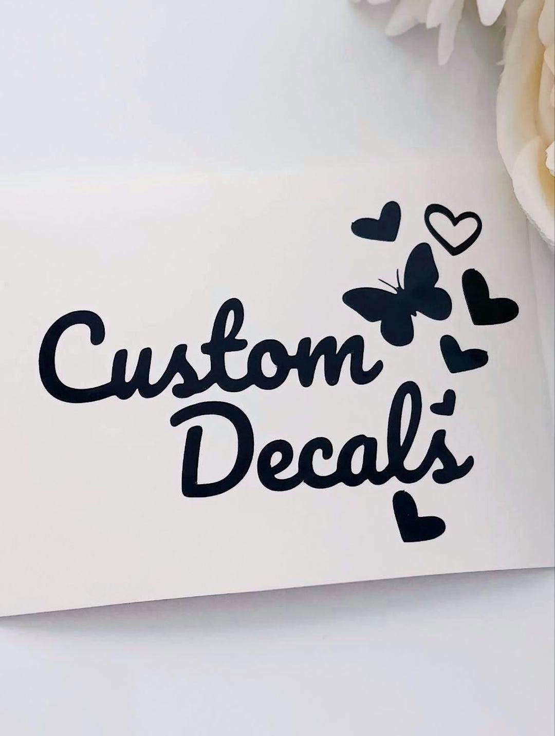 Custom Vinyl Decal, Personalized Gifts, Text Design Decals, Custom ...
