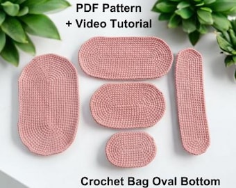 5-in-1 Oval Bottom Crochet Bag Pattern | Beginner Friendly PDF Pattern