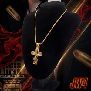 John Wick Blodsedshalsband | Kontinentalt mynthänge | Baba Yaga-roskransen | Taktiska gotiska smycken | Keanu Reeves-gåva