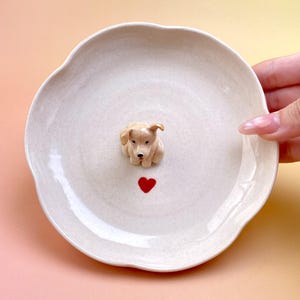 Custom Pet Ring Dish/Personalized Dog & Cat Jewelry Tray/Hand-Sculpted Ceramic Trinket Dish with Name/Unique Gift for Her/Animal Keepsake
