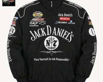 Vintage Jack Daniel's NASCAR Racing Bomberjack Y2K Motorsport Streetwear Jas
