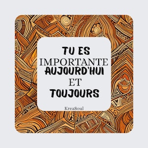 Aimants / Magnets Messages Bienveillants - Fond Wax - Pour réfrigérateur ou tout support métallique