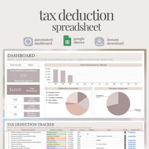 Rastreador de deducciones fiscales para pequeñas empresas, Hoja de cálculo de Google