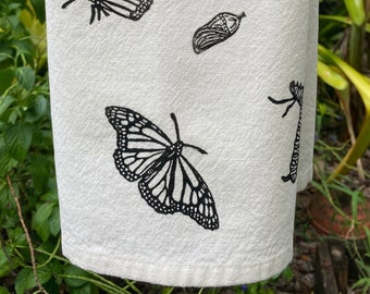 Monarch Tea Towel, 100% Cotton, Hand Printed