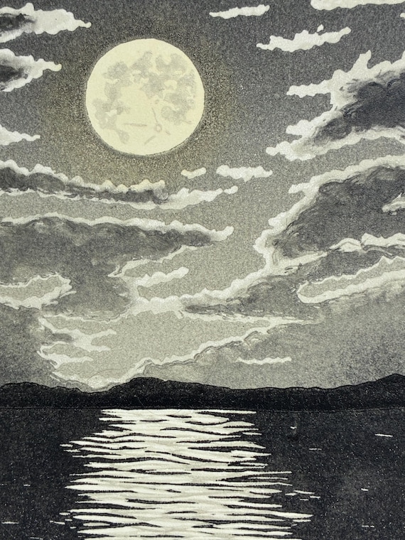 Moonlight, Limited Edition Reduction Print, Original Art, Full