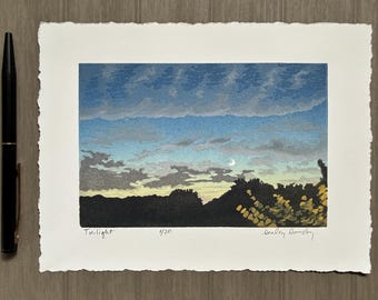Twilight Reduction Print, Original Art, Limited Edition 1/20