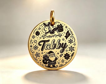 Personalized Angel Pet ID Tag Custom Engraved Brass Dog Cat Name Collar Memorial Gift