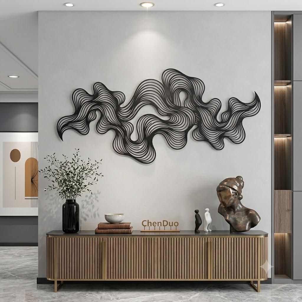 Art mural en métal vague abstraite — Beyit
