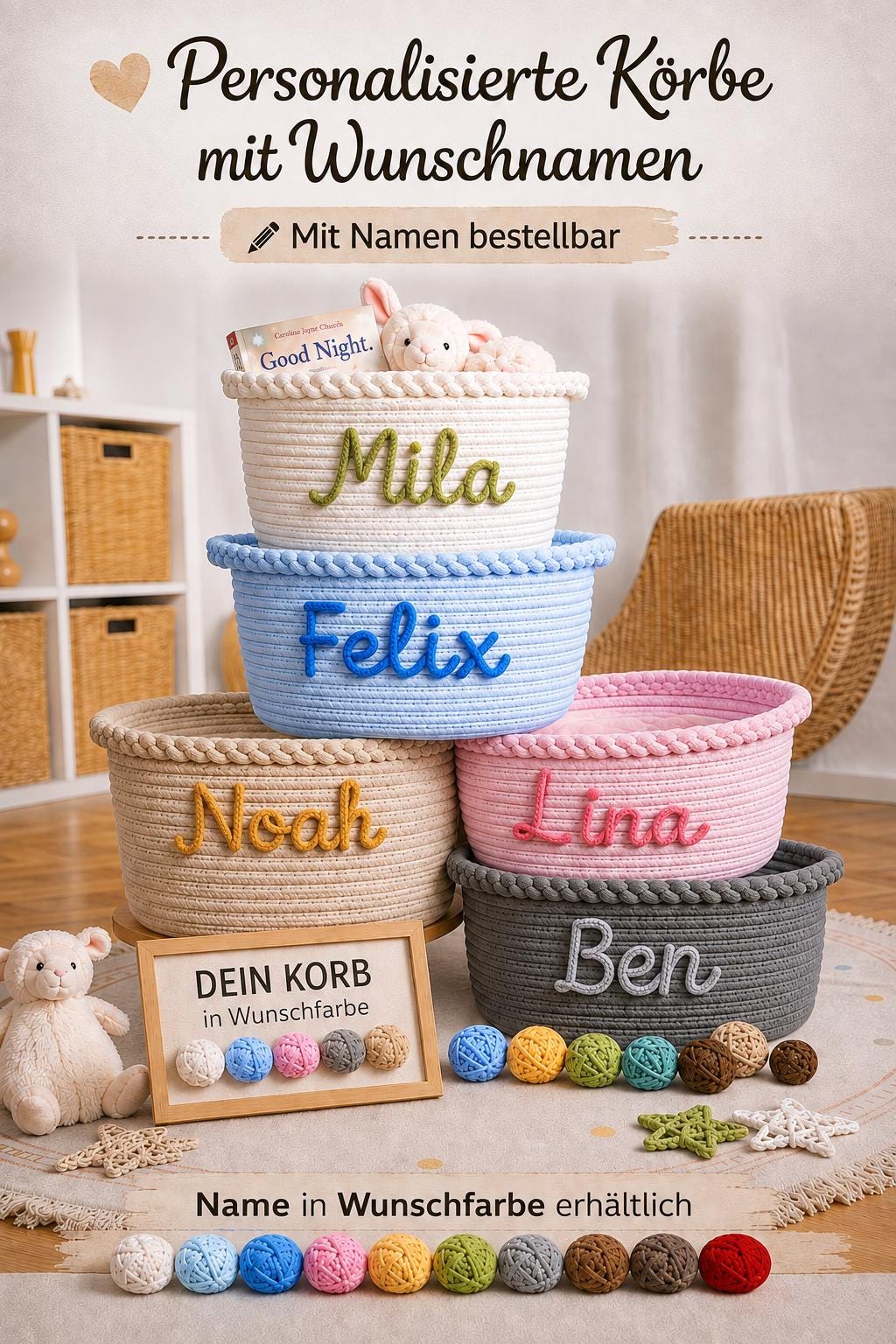 Wandkorb kinderzimme