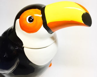 Vintage Toucan cookie Jar Hoan Guan Ceramic company