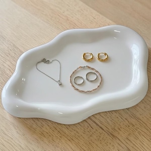 Cloud Jewelry Tray Minimalist Ring Dish Watch Key Storage Plate