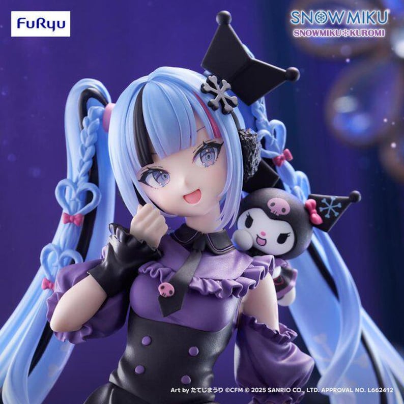 Low Stock! Hatsune Miku Snow Miku x Kuromi Figure - Authentic item from Japan (New, Unopened) image 5