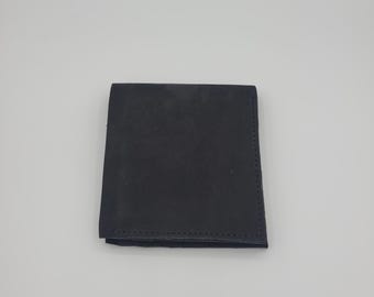 Cartera de cuero hecha a mano para hombre, cartera de cuero de vaca puro para él, regalo de 5º aniversario.