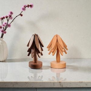 Tree Design Wooden Trivet Stand • Heat-Resistant Table Mat • Decorative Wood Coaster
