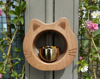 Modern Wooden Doorbell – Suction Cup Door Bell for Front Door, New Home Entryway Decor