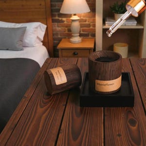 Black Walnut Essential Oil Diffuser • Wooden Passive Aroma Diffuser for Fresh Air & Relaxation
