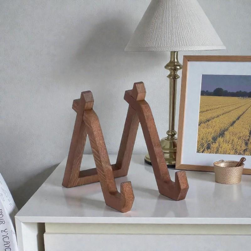Wooden Display Stand • Plate Holder & Photo Frame Stand • Tabletop ...